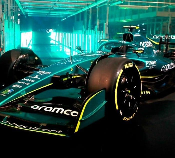 Aston Martin unveils its Formula One contender, the AMR22